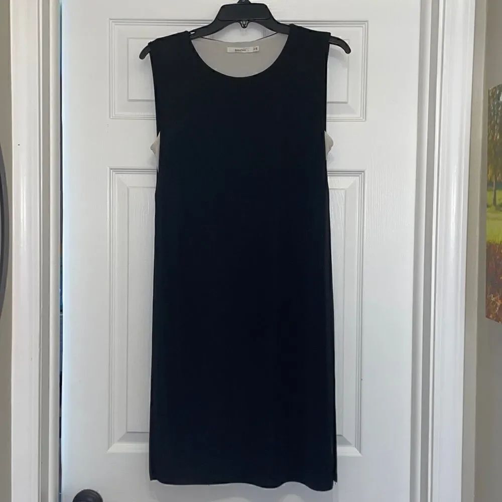 Anthropologie Bailey44 Black & Cream Sleeveless Jersey dress
